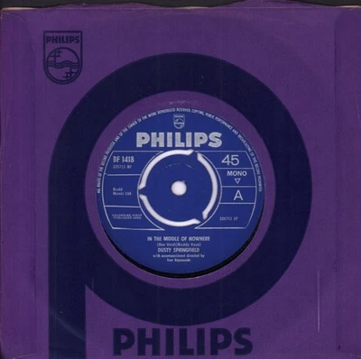 Dusty Springfield In the Middle of Nowhere 7" vinyl UK Philips 1965 3 prong - Image 1 of 2
