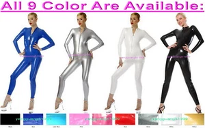 Sexy 7 Colores Brillante PVC Mujeres Calzas Traje Cosplay Disfraz Unisex Body F387 - Imagen 1 de 13