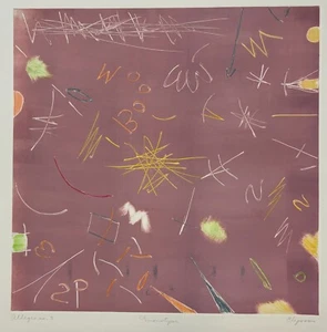 Vintage '80s Elyssa Benabib ABSTRACT Monotype PAINTINGS -Florida New York Artist - Picture 1 of 23
