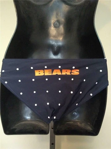 New Chicago Bears Womens Size S Small Blue Polka Dot Swimsuit Bottoms Cover