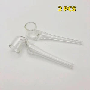 2 Stück Dicke Glas Tabak Glas Pfeife Wiederverwendbar One Hitter Smoking Tube Pfeife 100MM - Bild 1 von 6