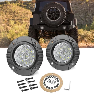 2x Luces de trabajo LED redondas de montaje empotrado de 120 W 4" traseras para Jeep Wrangler TJ 1997-2006 - Imagen 1 de 13