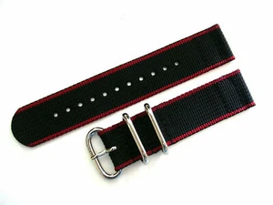 NATO EDGE 2pc strap Heavy ballistic Nylon Sport Smart Dive D Ring watch band USA - Picture 1 of 22