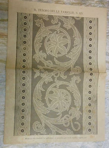 cartamodello Il Tesoro delle Famiglie 115 Bordo tulle ricam. (26) Sonzogno L3 ^  - Picture 1 of 1
