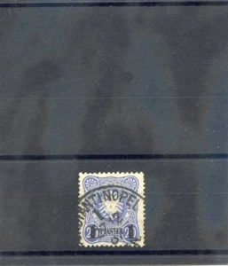 GERMAN OIFFICES IN TURKEY Sc 3(MI 3a)F-VF USED 1884 1P/20pf VIO ULTRAMARINE $33 - Picture 1 of 1