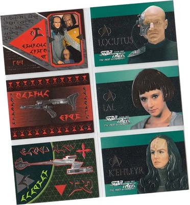 Star Trek TNG Next Generation Season 3- 6 Card "Embossed/Foil" Chase Set S13-18 - Image 1 of 3