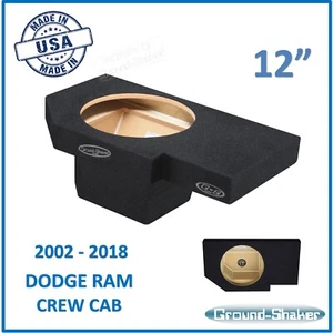 Dodge Ram 1500 2500 Crew Cab 02-2018 12" Single Sub Box Subwoofer Enclosure - Picture 1 of 13