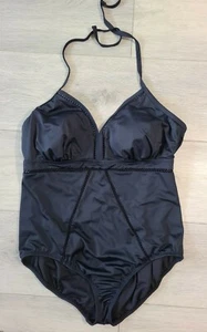 Time And True Swimsuit 2x Plus Sexy 20w 22w Black Halter - Picture 1 of 9