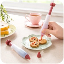 1pcs 13.5x2.7cm Plastic Squeeze Kitchen Bottle Oil Cream Cake Tool Tips