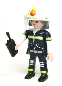 Playmobil Figur Feuerwache weibliche Frau Feuerwehr Helm Radio braune Haare - Bild 1 von 1