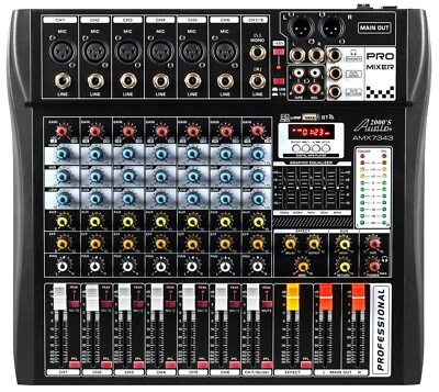 Audio2000'S AMX7343 8-Channel Audio Mixer with USB Interface & Bluetooth Refurb - Image 1 of 4