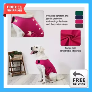 New Pet Clothes Dog Anxiety VEST Jacket Keep Calming Soft Supplies Thunder Shirt - Picture 1 of 18