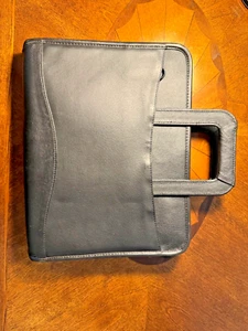 Einziehbare Griffe Executive Impressions Leder Portfolio Reißverschluss Mappe NEU - Bild 1 von 6