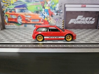 Intercambio de ruedas personalizado Hot Wheels Honda Civic EF en ruedas Real Riders Combinar gastos de envío Foto 1 de 4