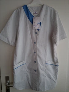 Berufskasack Arbeitskleidung Laborkittel von Leiber Gr.40 1/2 Arm blau-weiß NEU - Bild 1 von 5