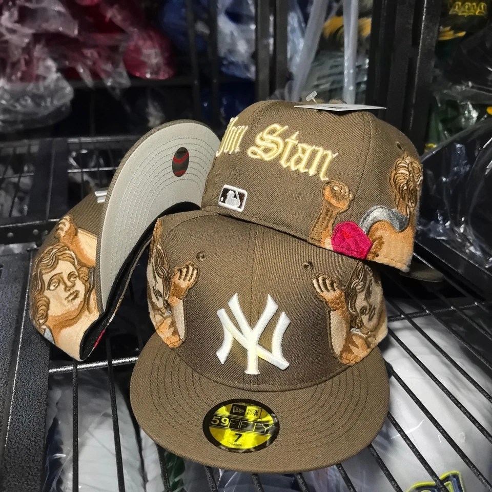 Кепка MLB Jon Stan New York Yankees 59FIF Brown Angels вышитая на резинке - Изображение 1 из 2
