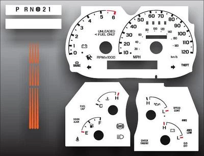 Medidores de cara blanca para Ford Explorer Ranger 1995 tacómetro Foto 1 de 4