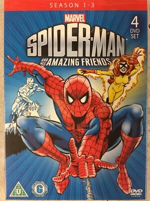 Spider-Man and His Amazing Friends Seasons 1-3 (4 DVD) Marvel Animated Cartoon - Image 1 of 2
