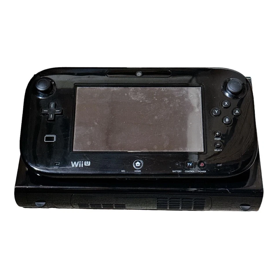 Nintendo Wii U 32GB WUP-101(01)/010 Console/Gamepad Black Working from japan F/S - Image 1 of 4