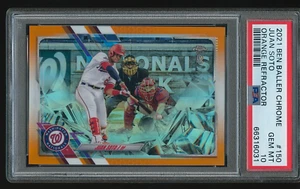 Juan Soto 2021 Topps Chrome Ben Baller Orange Refractor #150 10/25 PSA 10 GEM MT - Picture 1 of 2