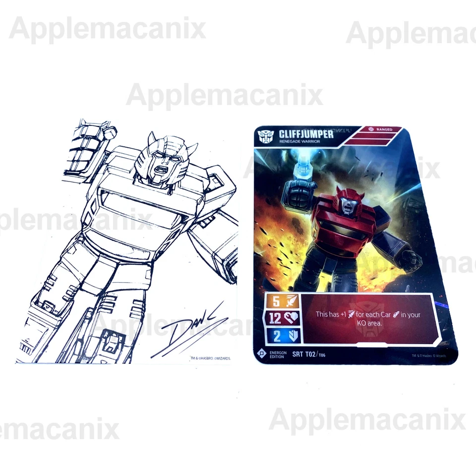 Transformers TCG Cliffjumper Energon Edition Foil Plastic Card SRT T02 SR NEW - Image 1 of 1