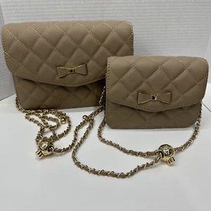 MKF Collection adjustable strap quilted Women's Shoulder Bag with a Mini Bag - Picture 1 of 10