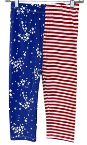 Cat & Jack Red White Blue Stars & Stripes Capri Leggings Girls XL (14/16) NWT - Picture 1 of 4