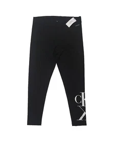 Calvin Klein Jeans Black pants leggings NWT Size 1X Uk 16 18 High Rise CK - Picture 1 of 5