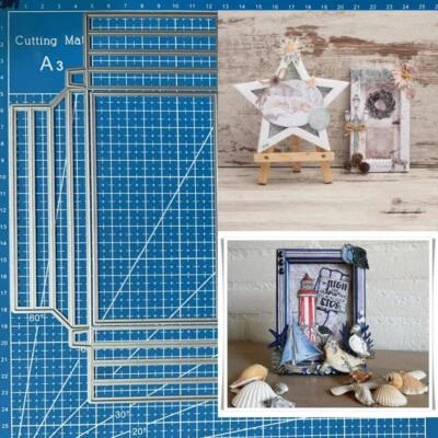 Metal Cutting Dies Box Scrapbooking Photo Frame Embossing Paper Card Stencils - Image 1 of 4