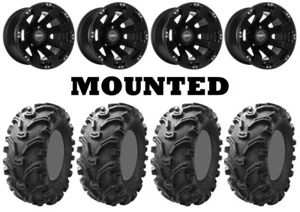 Kit 4 Kenda Bearclaw K299 Tires 25x8-12/25x12.5-12 on Sedona Spyder Black FXT - Picture 1 of 5