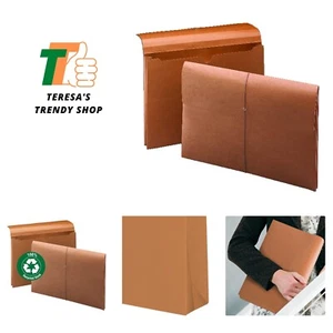 100% Recycled Expanding File Wallet with Flap and Cord Closure, 2" Expansion,... - Picture 1 of 7