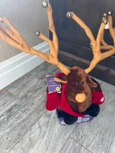 Musical Animated Christmas Reindeer Plush sing dance NWT Jingle Bell Rock Toy - Picture 1 of 8