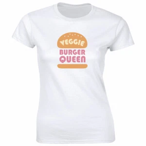 Veggie Burger Queen with Image T-Shirt for Women - Picture 1 of 2