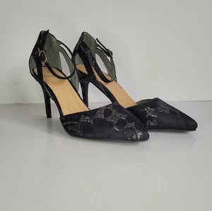 Oasis Damenschuhe schwarz Pumps spitz zulaufend Knöchelriemen UK 5 EU 38 NEU - Bild 1 von 12