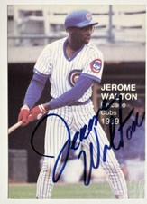 1989 Pacific Superstars Jerome Walton Auto Autograph Chicago Cubs Rookie