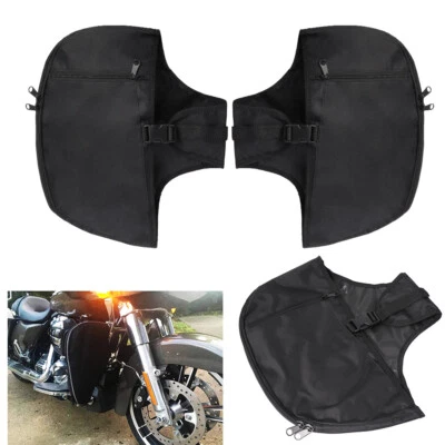 Front Soft Lowers Chaps Engine Guard Cover Leg Warmer For Harley Electra Glide — 第 1/4 张图片