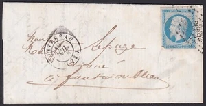 Old Classic Cover, OFCV0037 France Sc15 Napoleon, Jul. 19. 1856. - Picture 1 of 2
