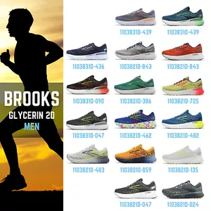 Brooks Glycerin 20 Men Road Running Shoes Sports Sneakers Pick 1 - Foto 1 di 6