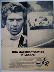 Steve McQueen Porsche Gulf 917 Lemans 1970 12x15  Poster new  - Imagen 1 de 1