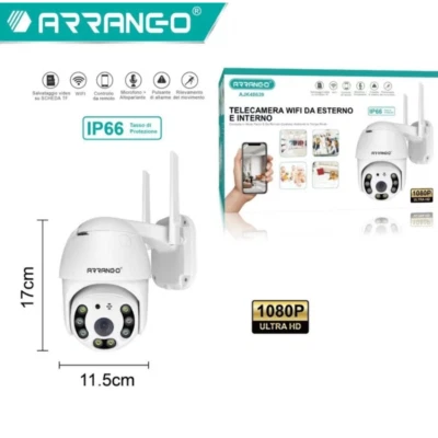 TELECAMERA WIFI ICSEE ESTERNO INTERNO ULTRA HD 1080P WIFI SENSORE DI MOVIMENTO - Immagine 1 di 4