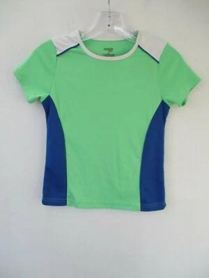 Camisa Atlética Danskin Now Niña Talla Meidum 7/8 Manga Corta Verde Blanca Sólida Foto 1 de 4