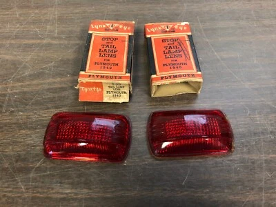 PLYMOUTH 1940 CRISTAL LUCES TRASERAS LENTES NUEVO PAR 320 Foto 1 de 4