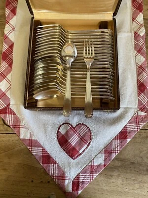 Ménagère de 24 couverts - Métal argenté - Art déco - Comptoir Paris Province - Photo 1/4