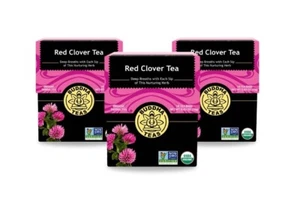 Buddha Teas Certified Organic Red Clover Tea 18 Tea Bags (Pack of 3) - Picture 1 of 1