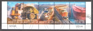 Australia 2008 Heavy Haulers C T O strip 5 sheet stamps with full gum. - Picture 1 of 1