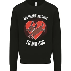 My Heart Belongs to my Dog Funny Kids Sweatshirt Jumper - Picture 1 of 82
