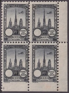 F-EX17251 FRANCE CINDERELLA MNH COLOR PROOF 1922 ROUEN AIR MEETING AVIATION AVIO - Picture 1 of 1
