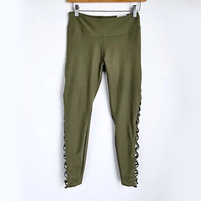 Marika The 7/8 Legging Womens S Criss Cross Side Panel Green Yoga Brand New - Image 1 of 4