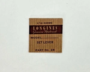 Longines #25 Model 13/M 12LNS 8N Set Lever One Per Purchase Pick One. - Picture 1 of 5