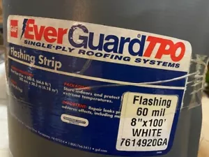 GAF EverGuard TPO Blinkstreifen, 8 Zoll x 100 Fuß Rolle, weiß, 7614920GA - Bild 1 von 1
